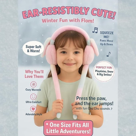 Moving Earmuffs with Jumping Bunny Ears