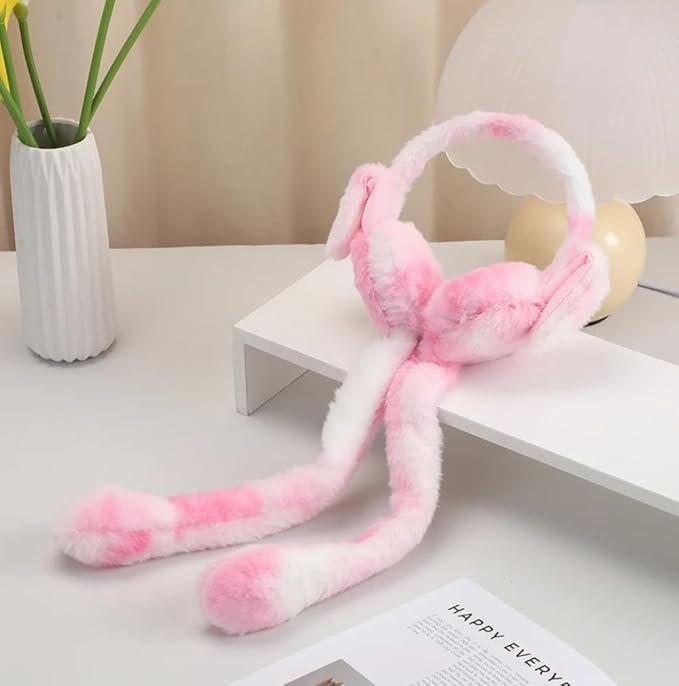 Moving Earmuffs with Jumping Bunny Ears